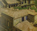 Lucas Venetoulias, Cityscape, 1959, oil on canvas, 47 x 57 cm