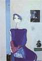 Dimosthenis Kokkinidis, The window, 1969-70, acrylic on canvas, 152 x 135 cm