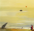 Dimosthenis Kokkinidis, Sunset, 2007, acrylic on canvas, 100 x 110 cm