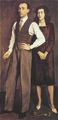 Γιάννης Μόραλης, Ο ζωγράφος με την γυναίκα του, 1942-43, λάδι σε μουσαμά, 148 x 74 εκ.