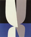Yannis Moralis, Encounter C΄, 1977, acrylic on canvas, 146 x 123 cm