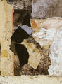 Christos Caras, The old wall, 1959, collage with poster papers, 50 x 30 cm