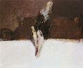 Christos Caras, Woman remembering, 1964, oil on canvas, 81 x 100 cm