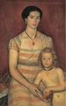 Yannis Moralis, Portrait of Danae and Maria Vellini, 1944, oil on canvas, 110 x 70 cm