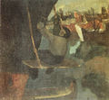 Takis Marthas, Harbor, 1948, oil on hardboard, 32 x 34 cm