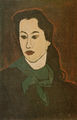 Takis Marthas, Portrait, 1954, oil on hardboard, 62 x 45 cm